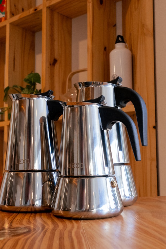 Cafeteras tipo moka - Acero Inox - 3/6/9 pocillos