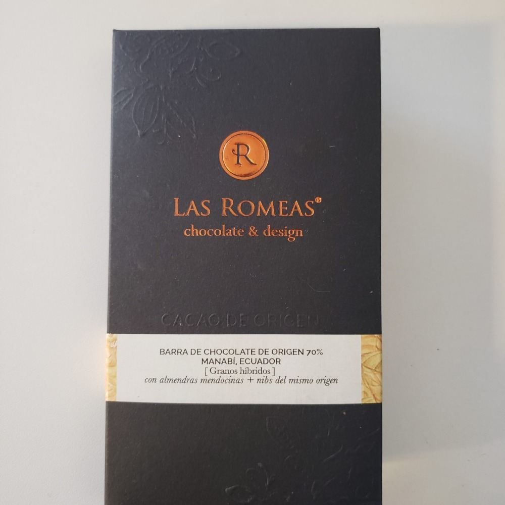 Chocolate Blend Colombia con leche - con almendras mendocinas + nibs panameños - Las Romeas x 80 g